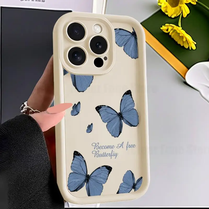 Butterfly Cover For Huawei Honor 90 Pro 80 70 60 Pro 50 60se 80 GT Case For Huawei P60 Pro P30 P40 P50 Pro Silicone Cases Fundas