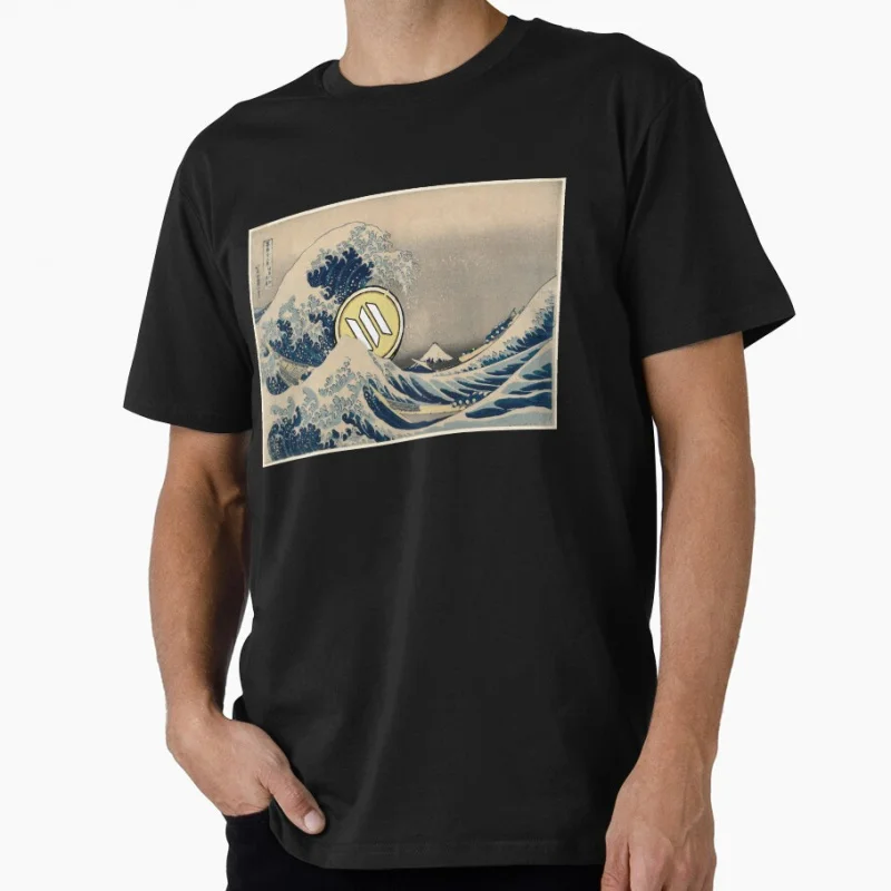

Crypto Solana Sol coin - Great wave Funny Crypto Token Cryptocurrency Blockchain Wallet HODL Gift T shirt Large size Tops