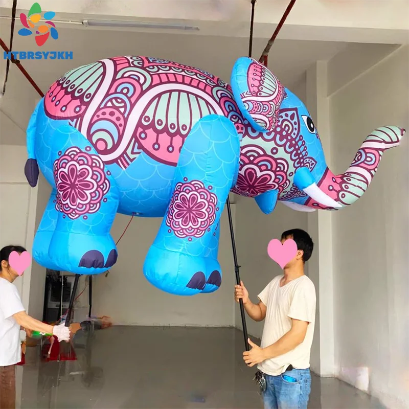 Outdoor walking celebration decorations, giant inflatable elephants, animal mascots, customizable models
