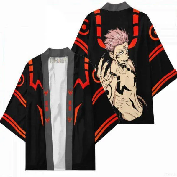 European and American Anime New Spell Return Station Same Kimono Cloak 3D Digital Printed Cardigan Coat