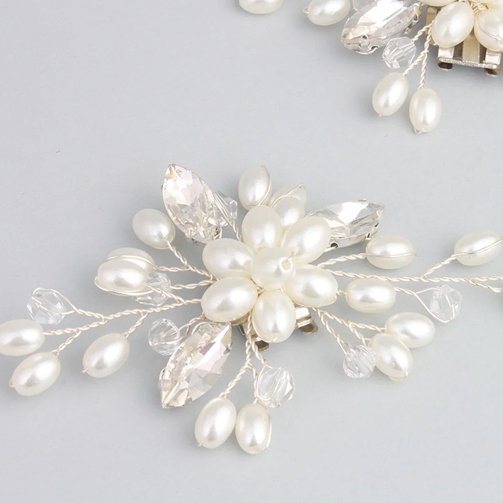 

1 Pair Pearl Crystal Buckles For Women Elegant Shoe Clip Decor Wedding Party Flat Boot Sandal Accessory Banquet Shoe Buckle