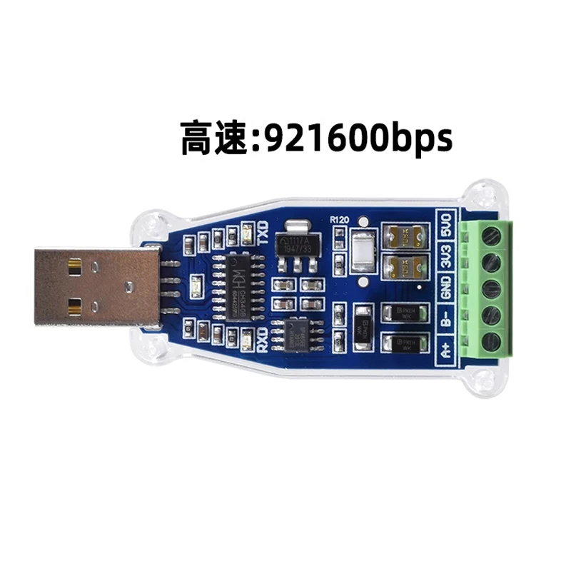 CH340B USB to RS485 Serial Adapter Communication Module High Speed 921600 Bps