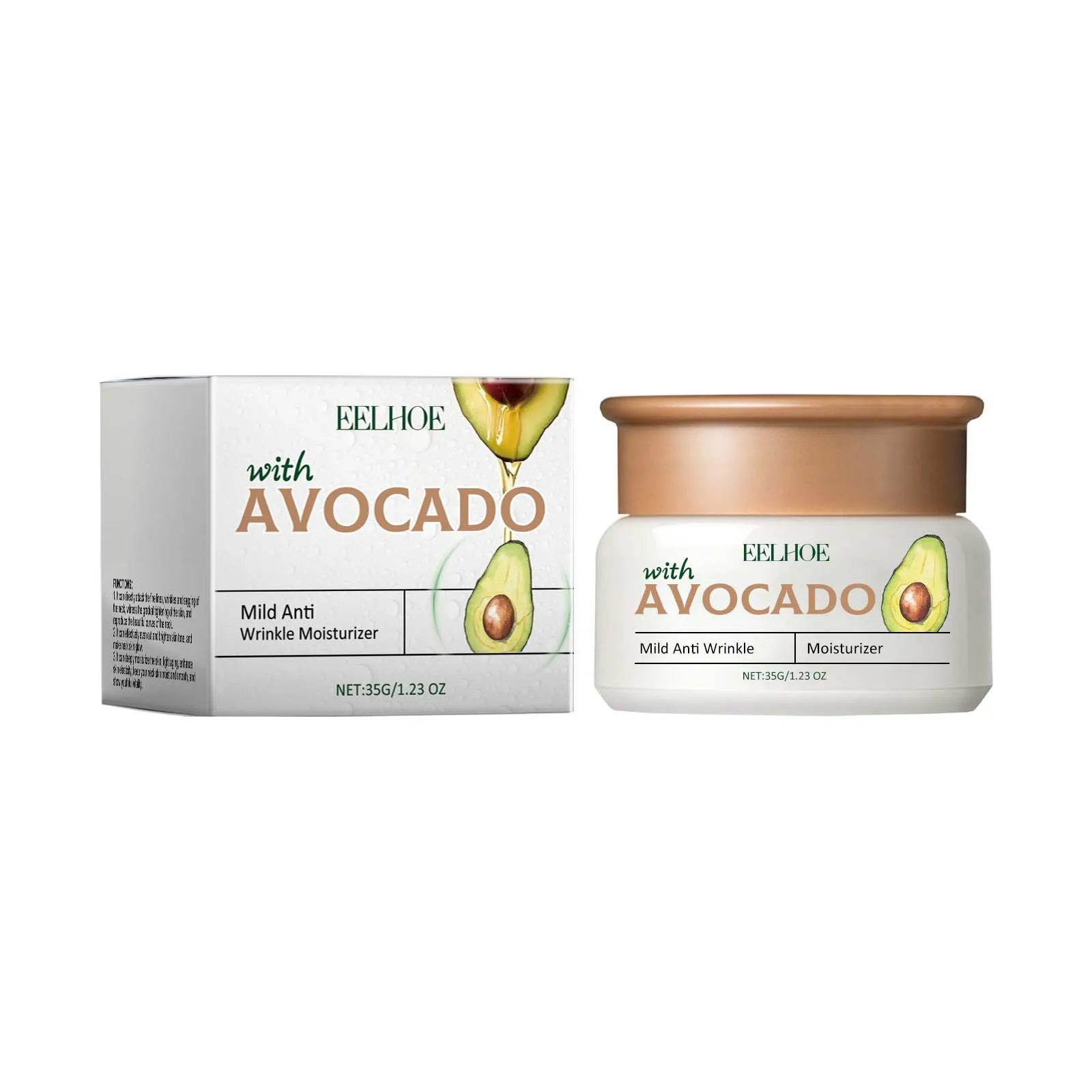 EELHOE Avocado Hydrating Face Cream Against Aging Facial Wrinkle Remover Moisturizing Face Care Lifting Facial Collagen Cream