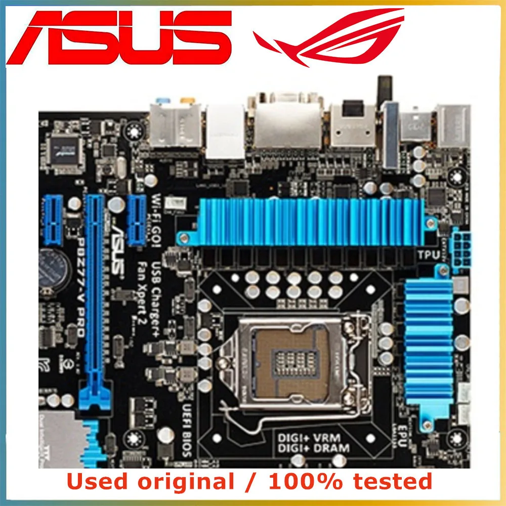 Placa-mãe do computador para ASUS, Desktop Mainboard, Desktop Mainboard, LGA 1155, DDR3, 32G, SATA III, PCI-E 3.0, X16, P8Z77-V PRO, P8Z77