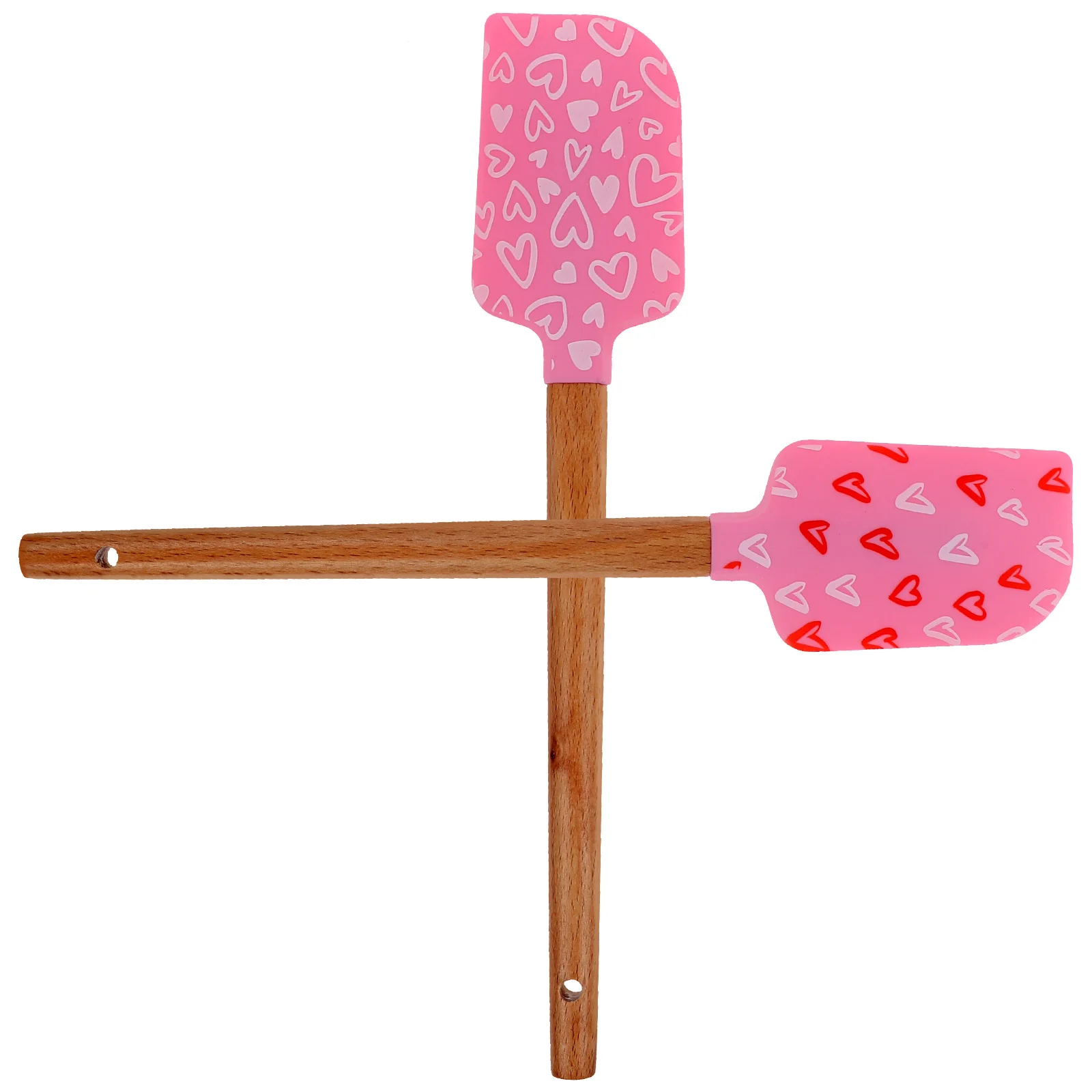 

2Pcs PinkLightPink Silicone Baking Spatula CakeScraping Tool LongScraper WeddingCream Filler JarButter SmallTool Lightweight