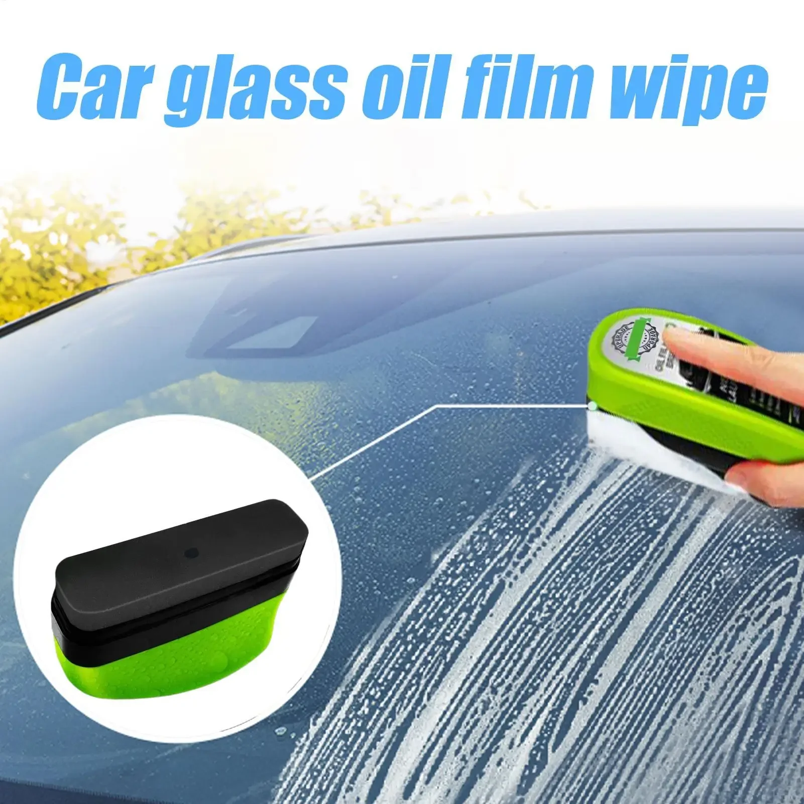 سيارة الزجاج النفط فيلم مزيل قوية سيارة الزجاج النفط فيلم مزيل الزجاج الأمامي الأنظف 150 مللي أداة تنظيف السيارات مع الإسفنج #1