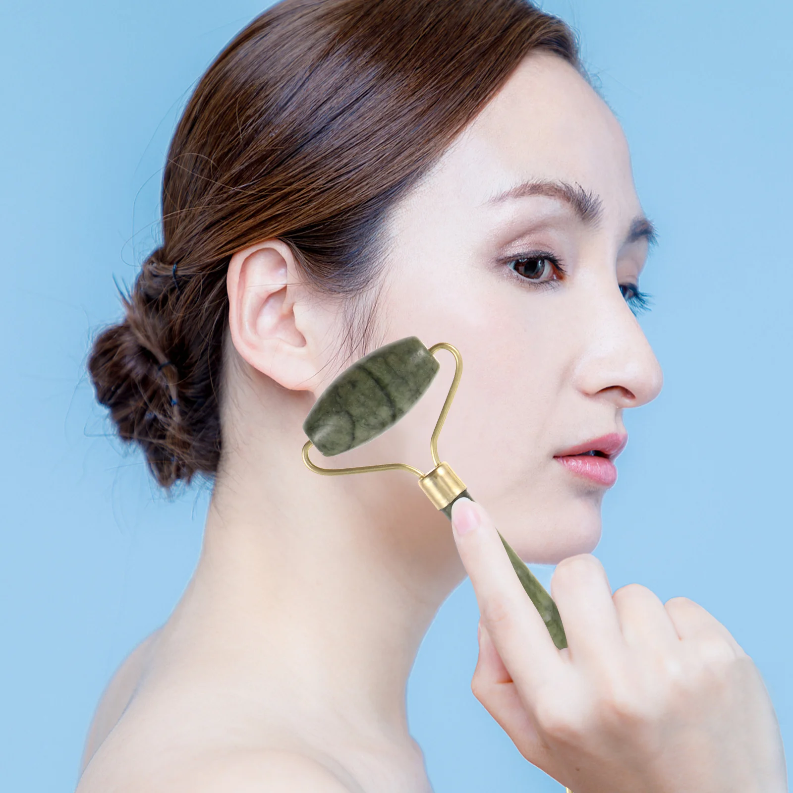 ลูกกลิ้งนวดหน้าหยก 2 ชิ้น สำหรับดูแลผิว ช่วยให้ครีมซึมซาบ ยกกระชับผิว ของขวัญสำหรับคุณแม่ คุณผู้หญิง หรือคุณผู้สูงอายุ