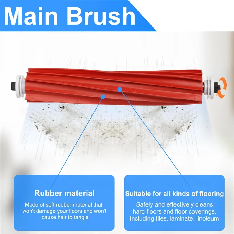 Stable-For Roborock Q Revo Robtic Vacuum Cleaner Main Roller Side Brush Hepa Filter Mop Pads Dust Bags Spare Replacement