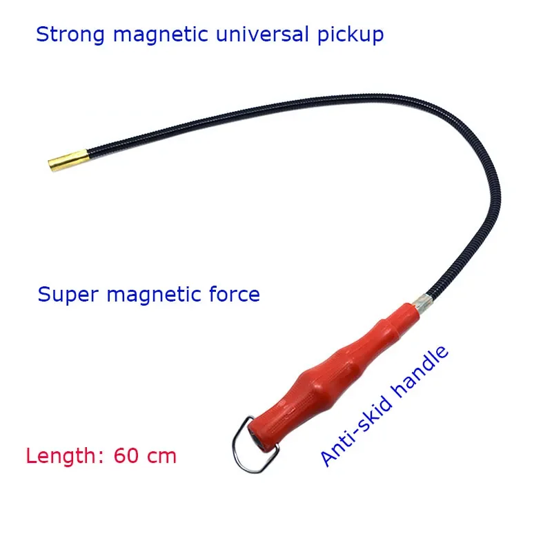 1Pc Flexible Magnetic Pick-Up Pen Small Magnetic Grabber Bendable Extended Handle Retrieval Tool for Screws Nuts Pins