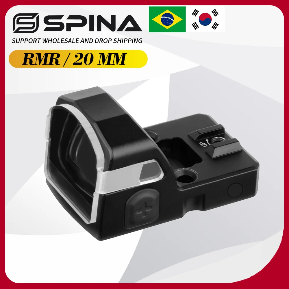 

SPINA OPTICS 1x17x24 Green Dot Sight With Glass Protective Cover RMR Footprints Red Dot 9MM 12GA 20mm Picatinny Glock17/19/43