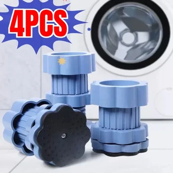 Almohadillas universales para pies de lavadora de altura ajustable, Base antivibración para refrigerador, soportes de soporte antideslizantes fijos