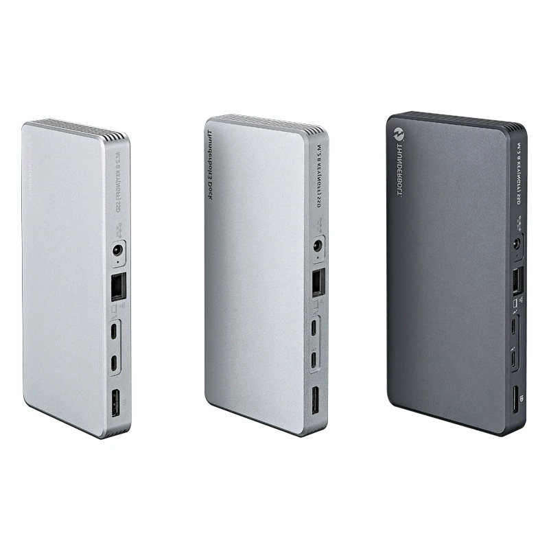 Пользовательский дисплей 8K Gigabit Ethernet Thunderbolt 3 Dock 40 Гбит/с Thunderbolt 3 9 в 1 USB C HUB Док-станция для ноутбука Macbook