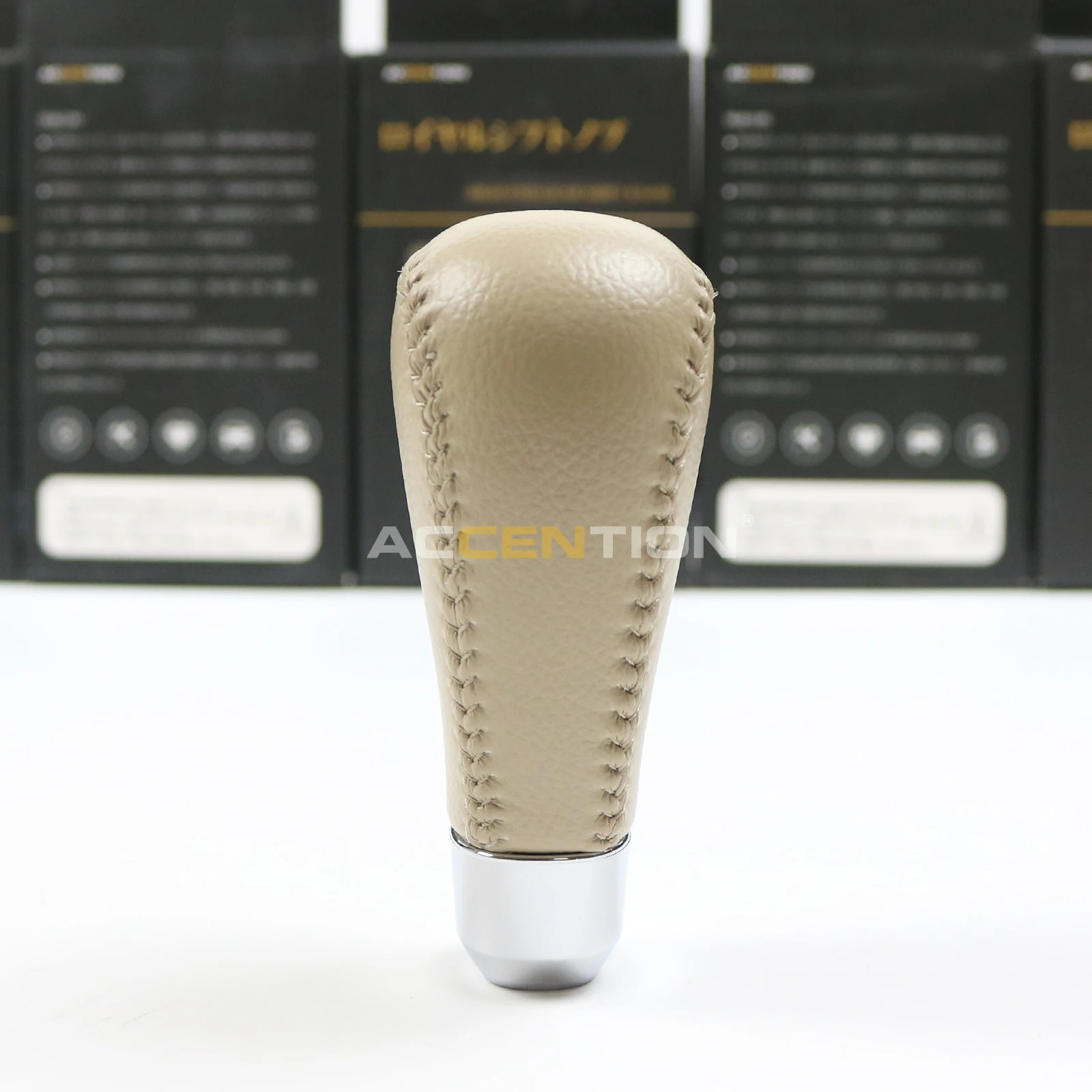 Beige Leather Gear Shift Knob For NISSAN TEANA 2.5 J32 2008-2012 MURANO Z51 2008-2011 MAXIMA A35 2008-2011