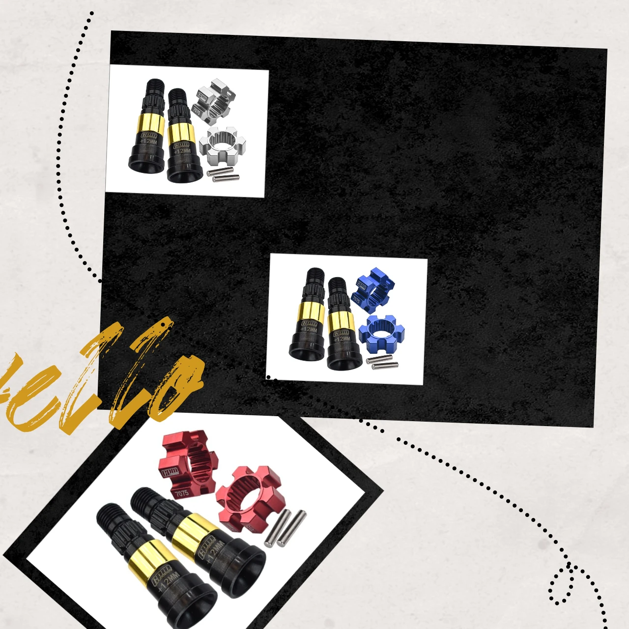 

Harden Steel Front/Rear Cvd Joint（+12MM）+Aluminium Wheel Hex Hubs For TRAXXAS-1/5 X-MAXX