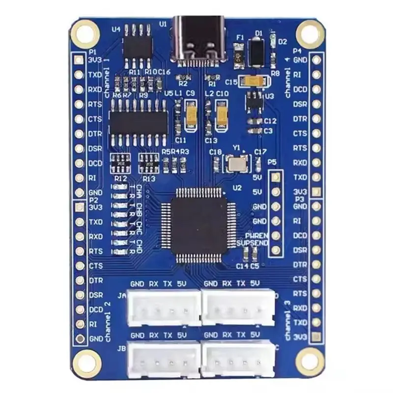 M51K-USB To 4-Way TTL Serial Port Converter FT4232HL Chip- Supports Multi-Way Communication At 5V 3.3V