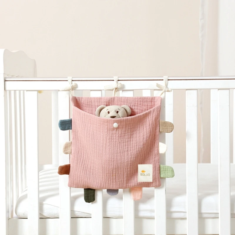 Baby Bed Side Organiser Cotton Bed Storage Bagessentials Storage Bag Baby Hanging Bag For Baby Nappy Toy Clothes