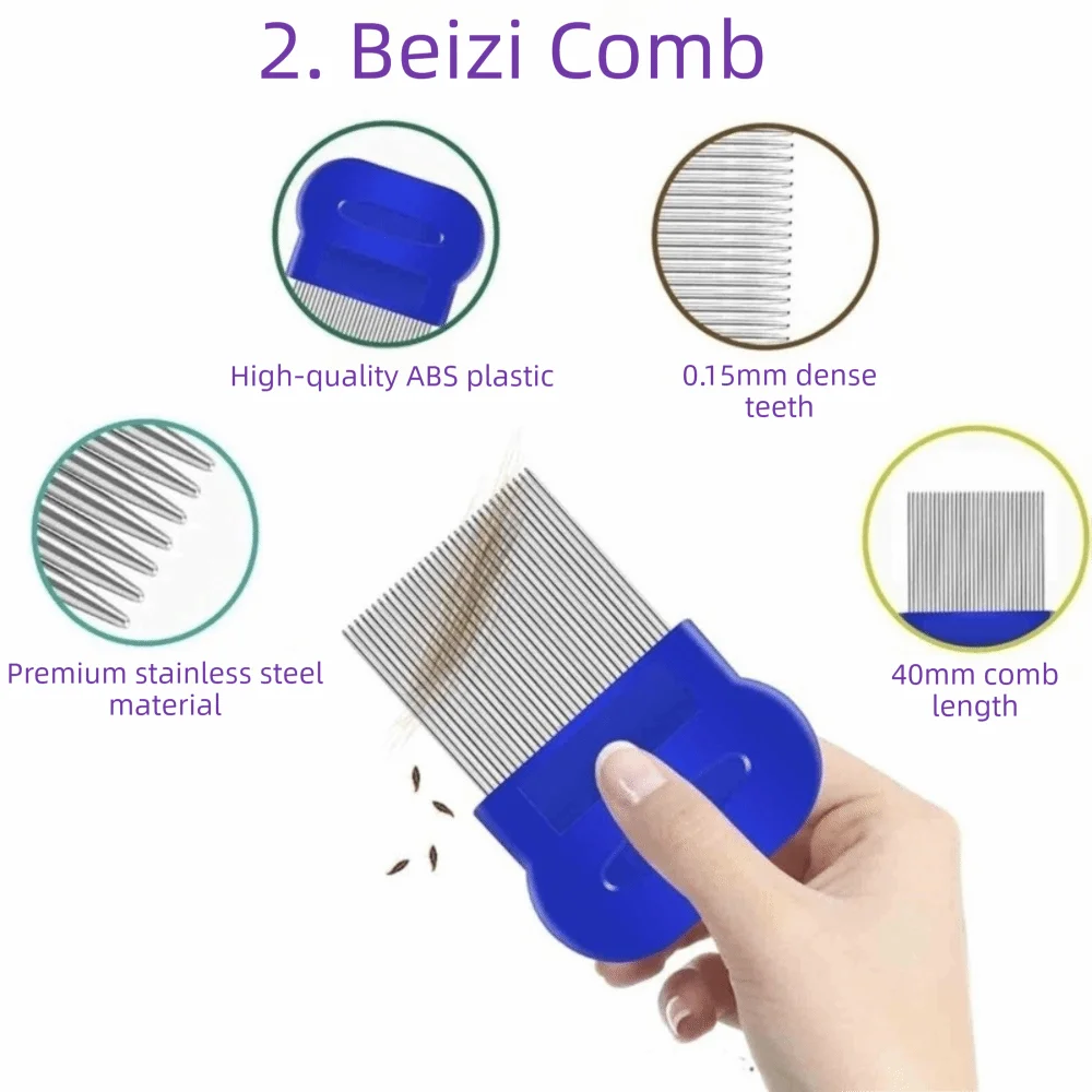 Juego de 6 peines antipulgas de ABS, peine de dientes finos para resultados rápidos, peine para eliminar piojos y liendres, peine para eliminar la caspa para mascotas pequeñas, medianas y grandes