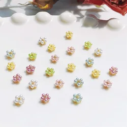 10pcs/lot 2023 New Pearl Nail Decoration Deluxe Texture Mini Pearl Flower New Nail Decoration Accessories