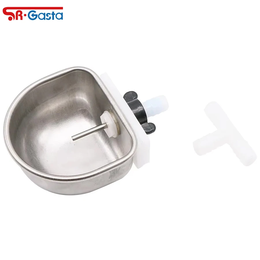 

10Pcs Rabbit Water Bowl Farm Rabbit Automatic Drinker Rabbit cage fix cup Raising Fox Mink Stainless Steel Drinking Bowl