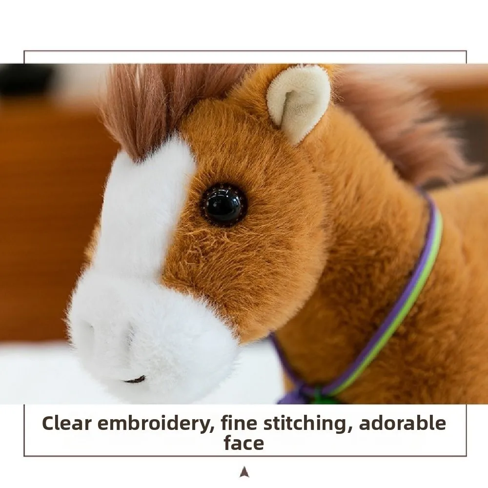 

Good Luck Creative Horse Doll Mascot Dolls Cute Cartoon Steed Doll Fluffy Soft Zodiac Pony Figurine Birthday Gift