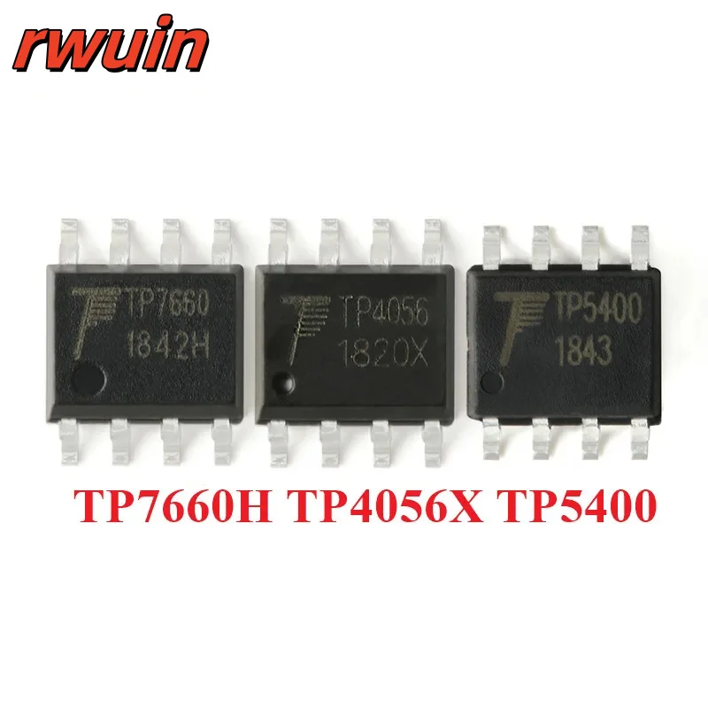 5pcs TP7660H TP4056X TP5400 SOIC-8 SOIC8 5V 1A Voltage Inverter Lithium Battery Charger Charging Power Boost Control IC Chip