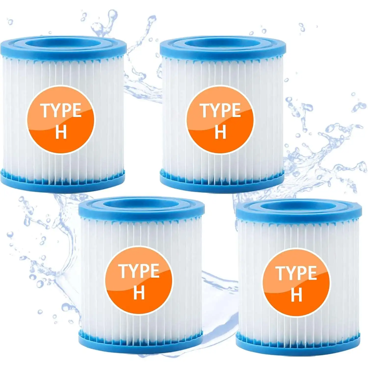 

Pool Filter Type H for Intex, Filter Cartridges for Pool Pump 29007 28601 28602, Filter Cartridge for Intex 330 GPH Filter Pump