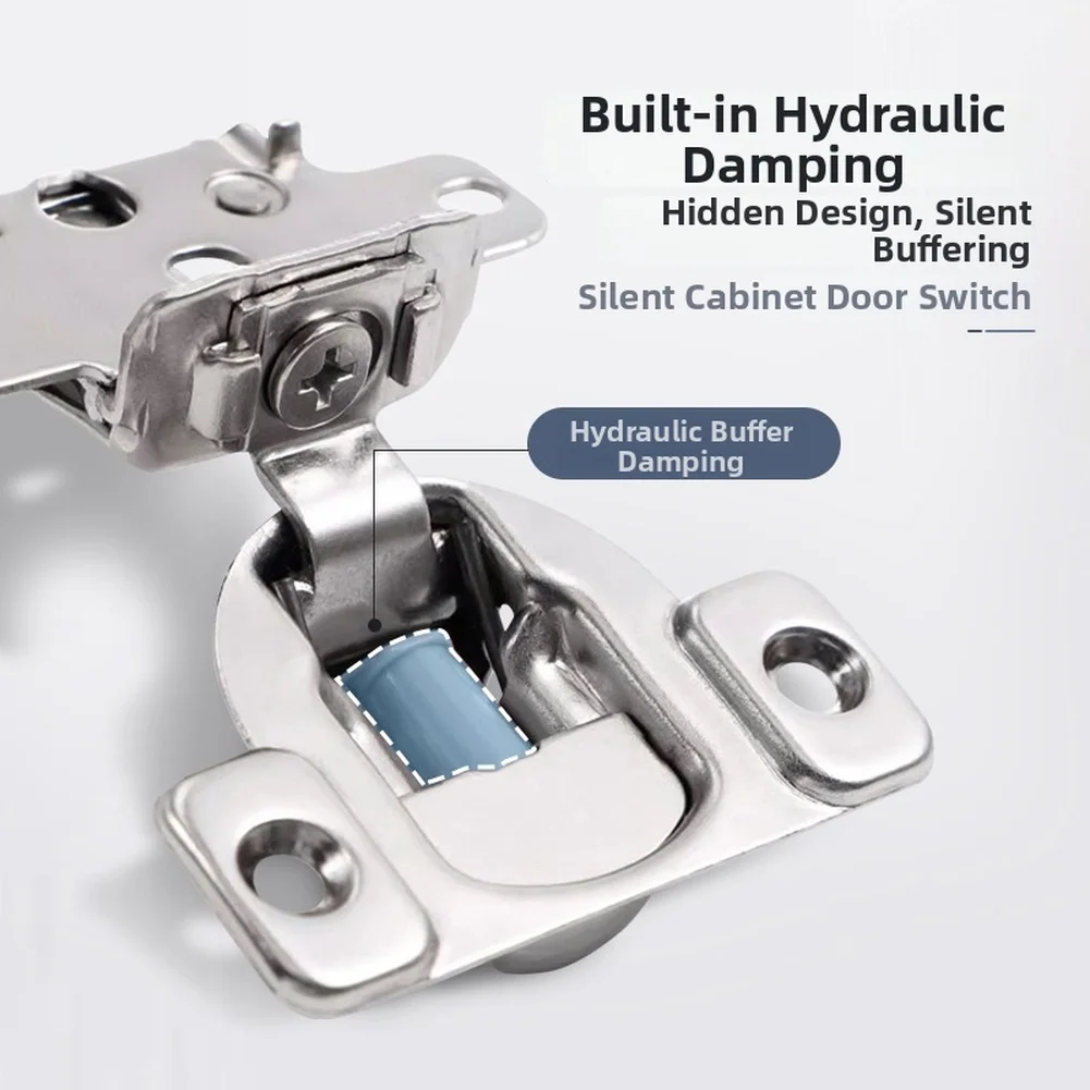 Concealed Damping Hinge for Inward Opening Applications with Front Back Up Down Left Right Positioning Control