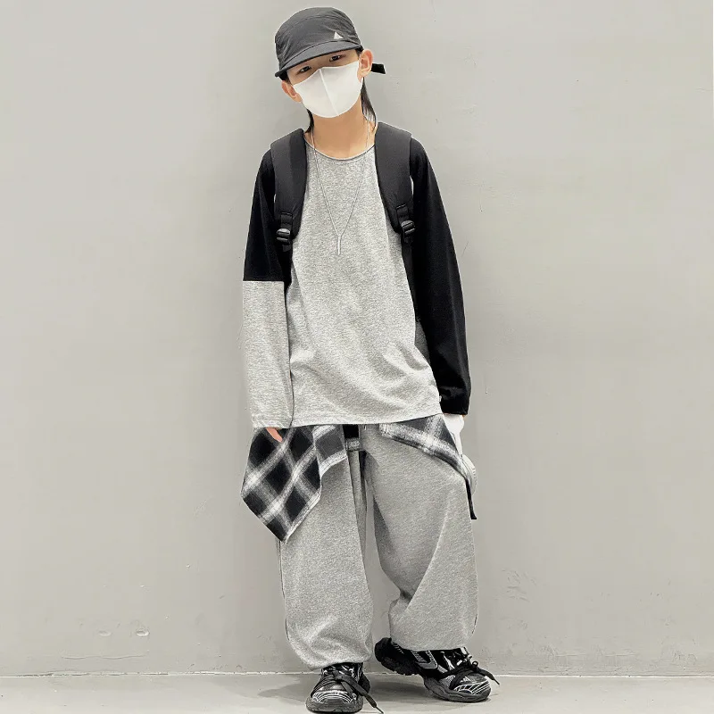 

Baoduo children's clothing boys long-sleeved t-shirt spring and autumn 2025 new thin top children's bottoming shirt tide