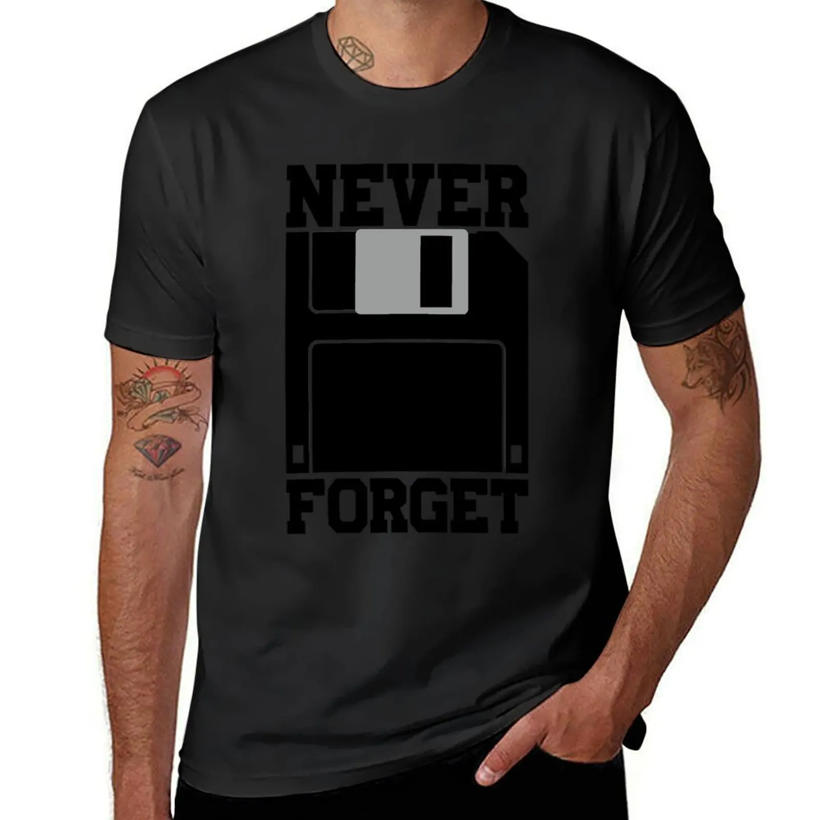 

Floppy Disk - Never Forget T-Shirt customs design your own anime graphics graphic tee shirt oversized t shirt men