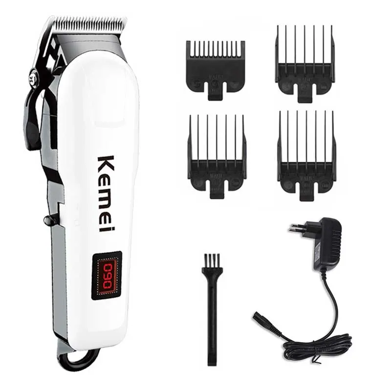 Kemei Professional Hair Clipper Adjustable Hair Trimmer For Men Eelectric Powerful Beard Rechargeable Hair Cut Barber Machine