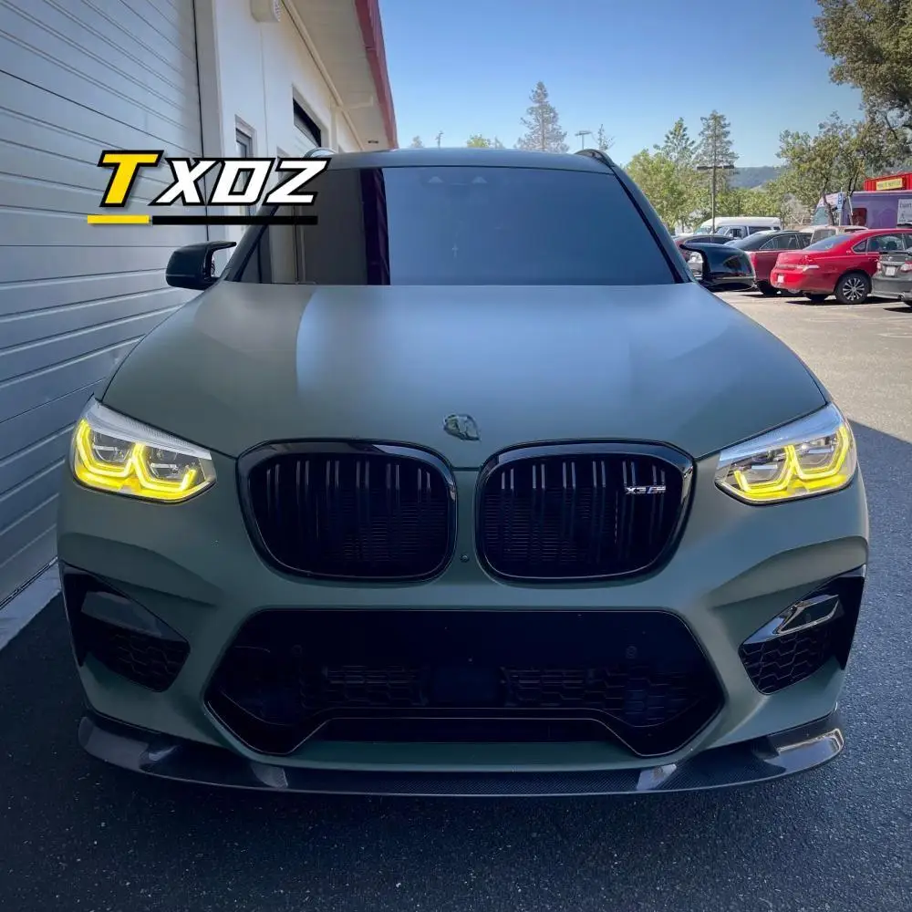 Blue Yellow Angel Eyes For 18-21 BMW X3 X3M F97 G01 X4 X4M G02 Yellow Red DRL Module LED Boards Daytime Running Lights