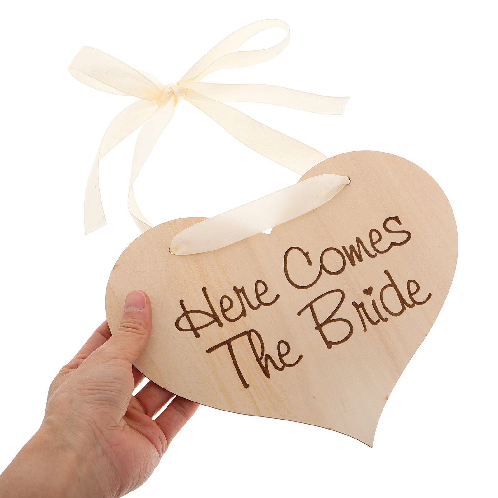 

Heart-Shaped Flower Girl Love Decoration Photo Prop Engraved Plaque Party Table Decorations Memorial Sign Wedding Wooden Love