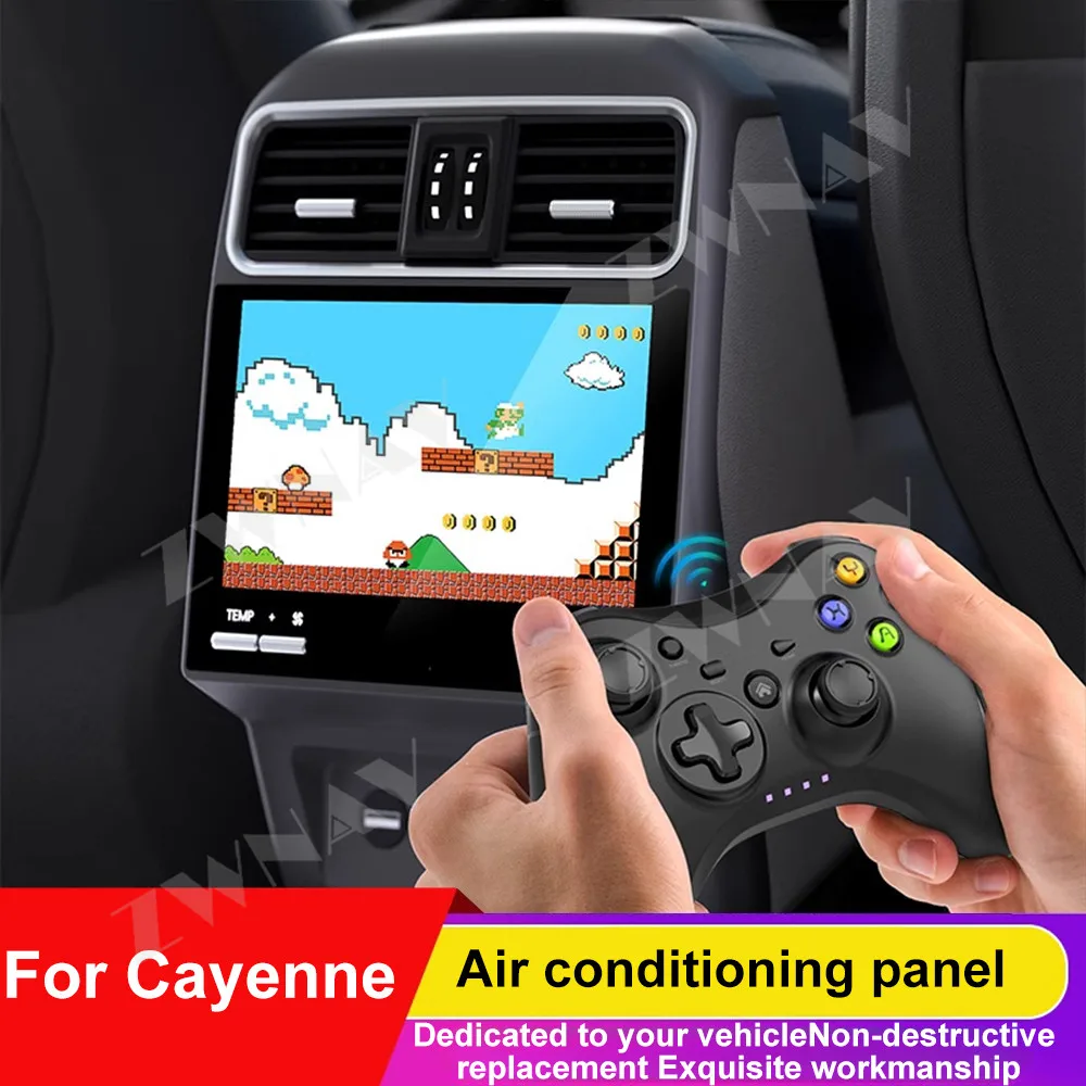 

9,5-дюймовый экран на заднее сиденье автомобиля для Porsche Cayenne 2018 2019 2020 2021-2024, мультимедийный плеер, панель управления кондиционером