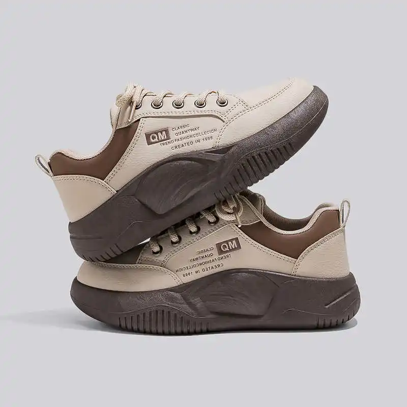 Aspecto con cordones aumenta zapatillas de deporte elegantes botas casuales zapatos de mujer debido a las marcas deportivas Tenisfeminino en el extranjero