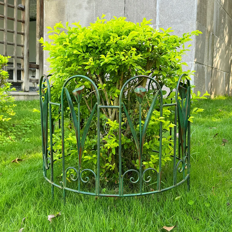 Order retro wrought iron bracket clematis full circle climbing vine frame fence partition courtyard garden outdoor flower stand