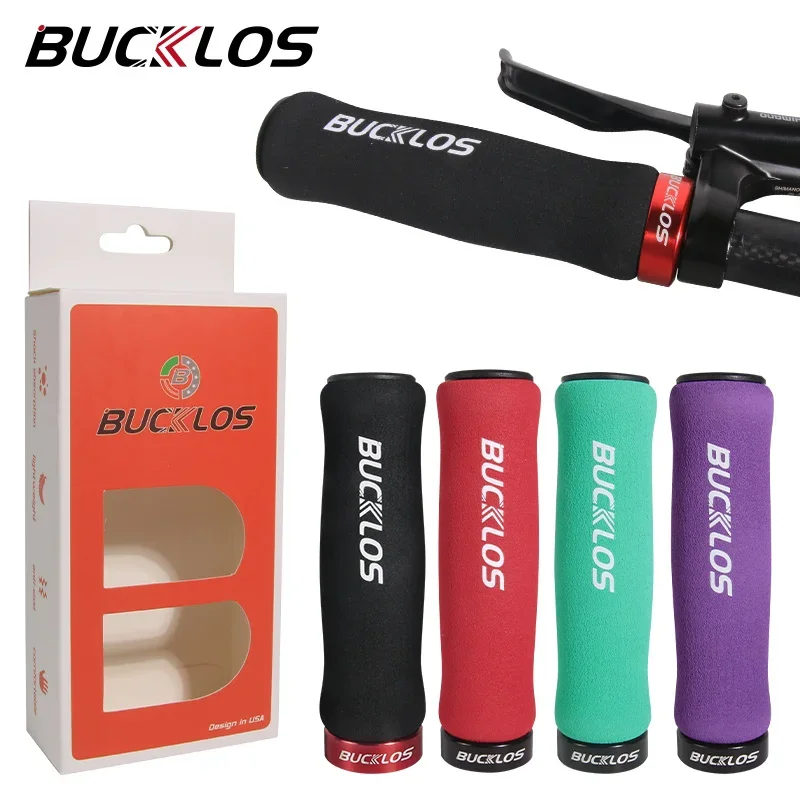 

BUCKLOS Bike Grips Soft Locking MTB Handlebar Grip Ultraight Shock-absorbing Bicycle Cuffs Anti-skid BMX Grips Cycling Bar End