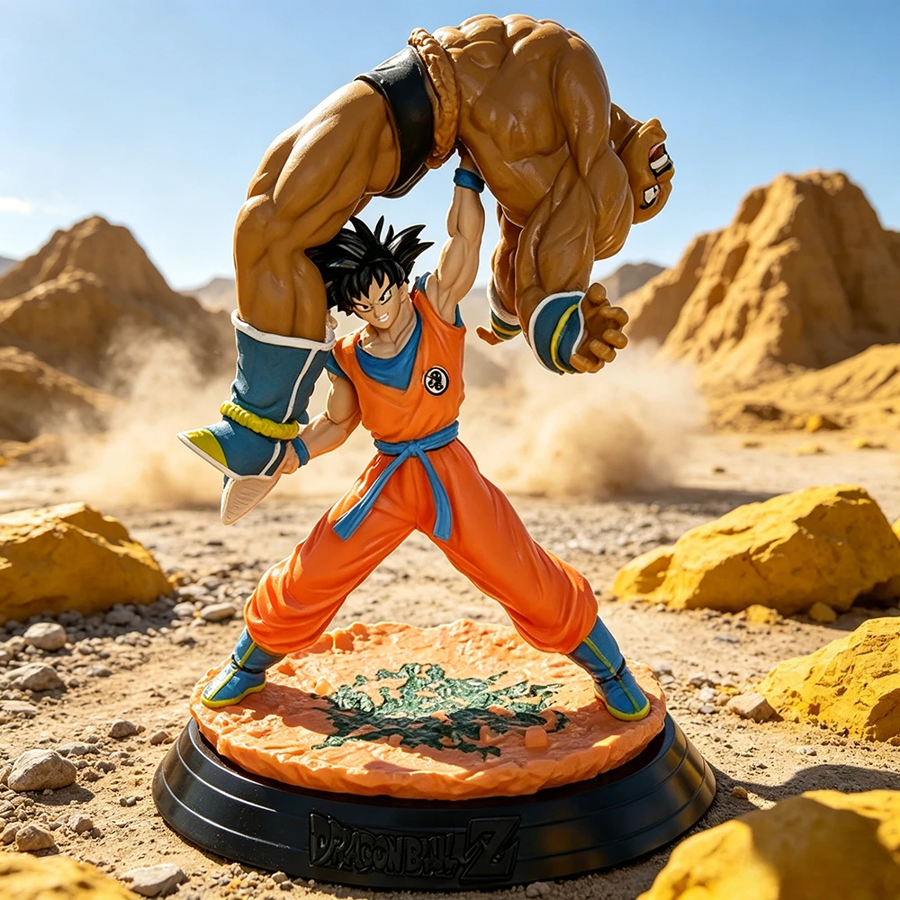 20cm/7,87 Zoll Anime Dragon Ball Z Figur Goku VS Nappa Actionfiguren PVC Sammlermodell Spielzeug für Geschenke