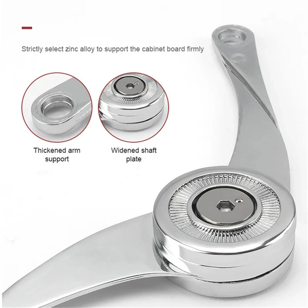 Hydraulic Randomly Stop Hinges Kitchen Cabinet Door Adjustable Polish Hinge Furniture Lift Up Flap Stay Support Hardware image 5