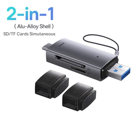 Считыватель карт памяти Baseus USB C и USB 3.0 для SD и Micro SD