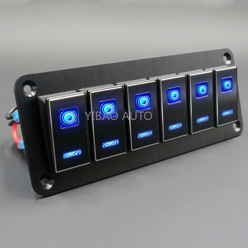 

Водонепроницаемая металлическая панель переключателя для лодок и автомобилей, 2-8 клавиш