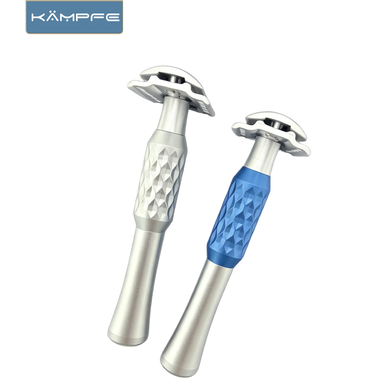 Afeitadora manual clásica KAMPFE, de aluminio mecanizado por CNC, de doble filo, con peine cerrado, de metal, con 5 cuchillas, para hombre, regalo para el Día del Padre