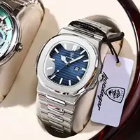 POEDAGAR Luxury Square Men Wristwatch Waterproof Luminous Date Stainless Steel Sports Male Clock Business Quartz Watches For Men 2