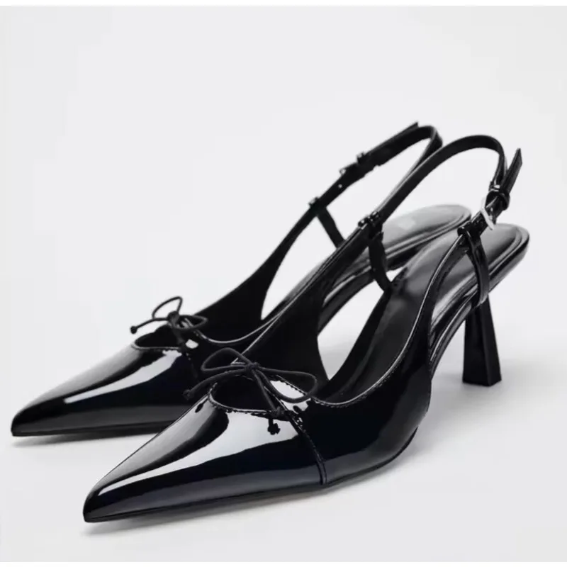 

2025 Summer High Heel Women Sandals Fashion Butterfly-knot Dress Singbacks Pumps Elegant Party Wedding Female Shoes