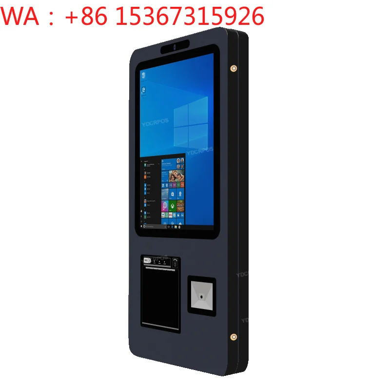 

15.6 Inch Floor Standing Self Service Order Payment Touch Kiosk Terminal Retail Restaurant Use