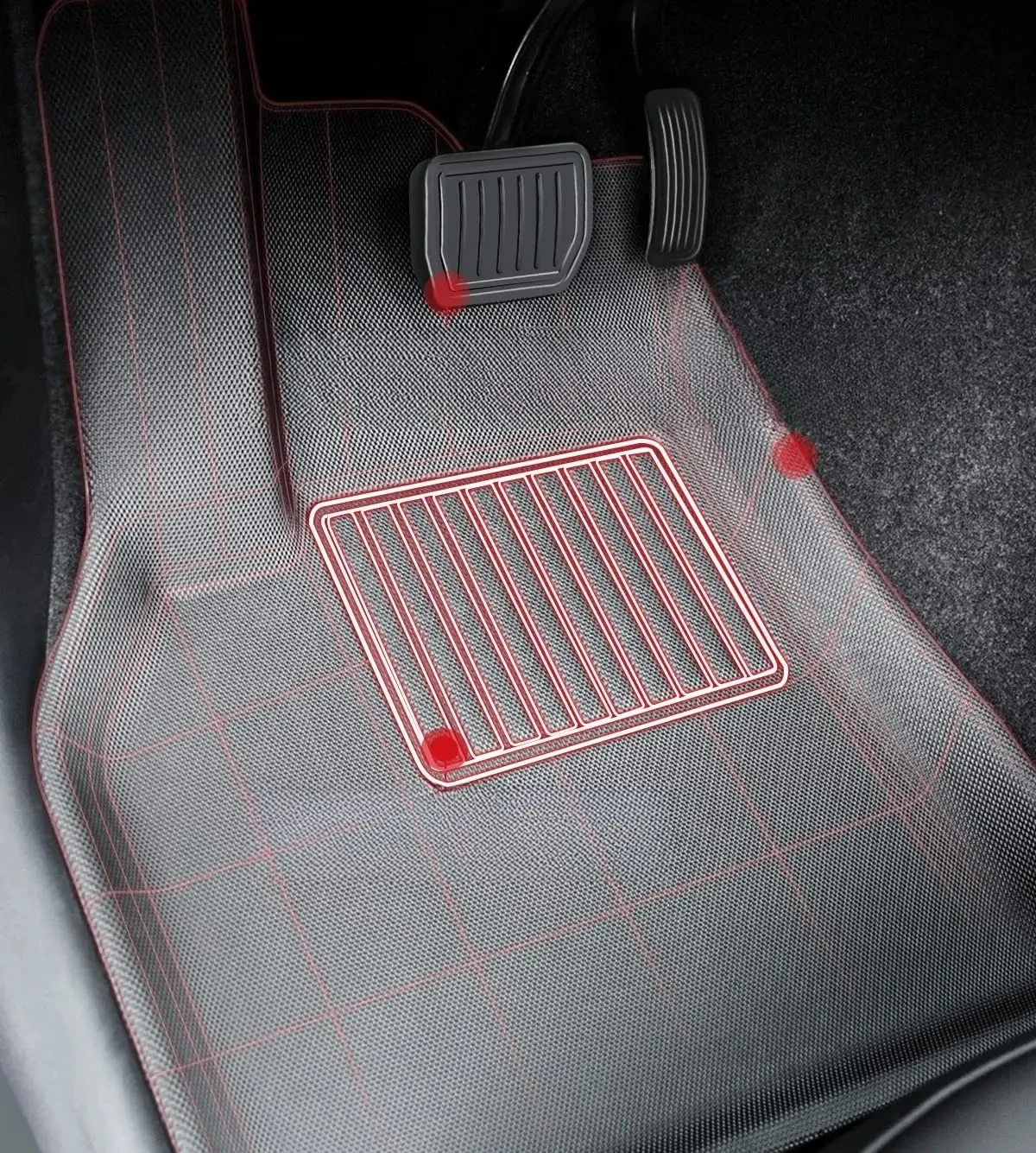 

ONKEN для Tesla Model 3 Model Y 2017-2023 Коврик для пола 3D Всепогодная противоскользящая водонепроницаемая напольная коврик с полным покрытием Набор ковров