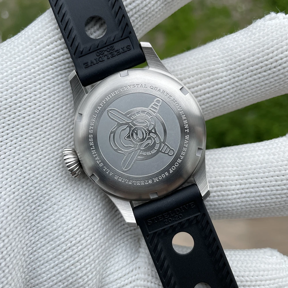 STEELFLIER Offizielle SF746 Luxus-Quarz-Armbanduhr Swiss Luminous VH60 Mute-Uhrwerk 20Bar wasserdichte Multi-Zeitzonen-Uhren – Detail 24