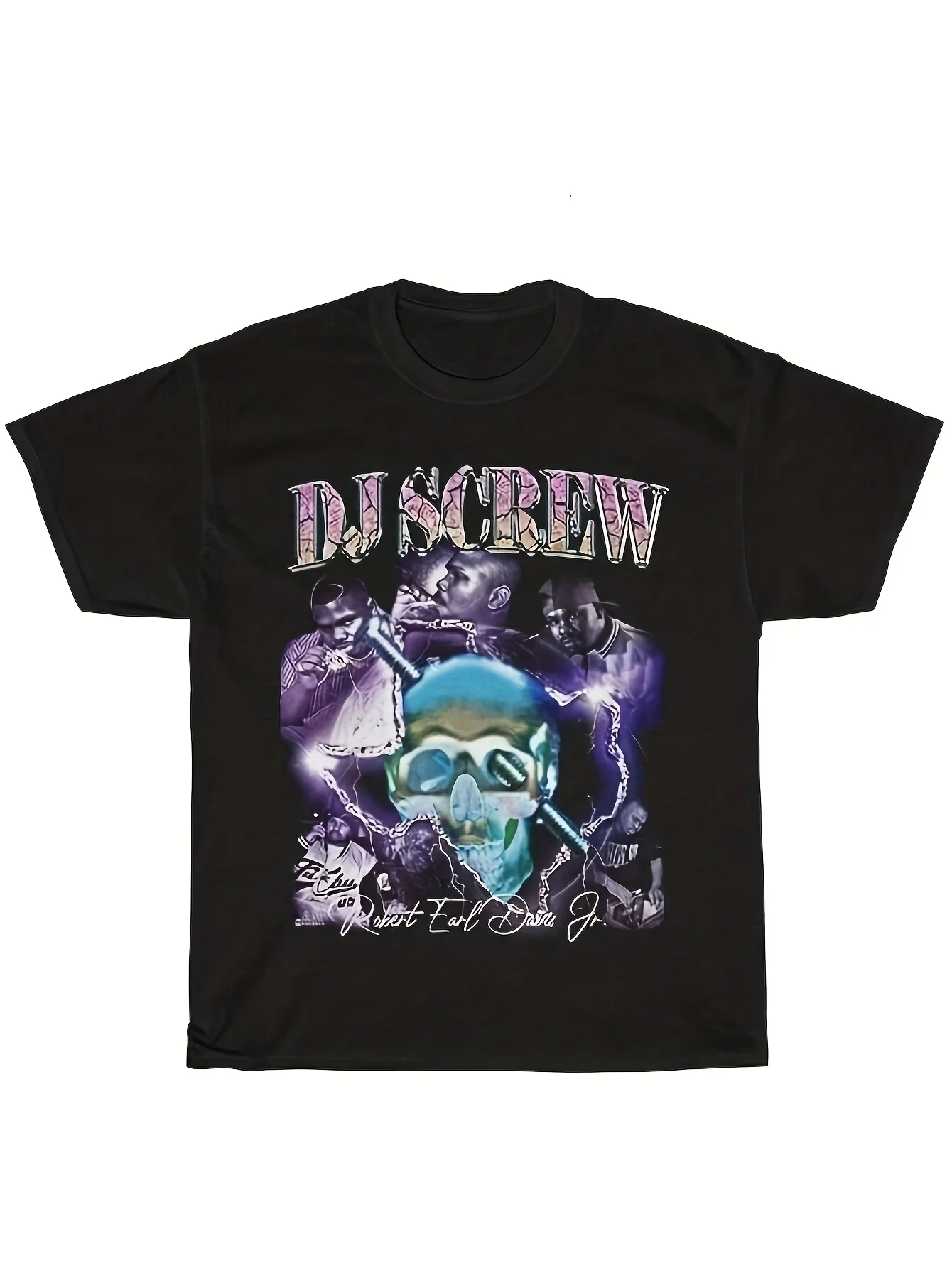 RONGCd The Legend DJ Screw Screwed Up Click Music T-Shirt - Unisex Hip-Hop Tee with DJ Screw Portrait & Album Art, S-5XL Sizes,