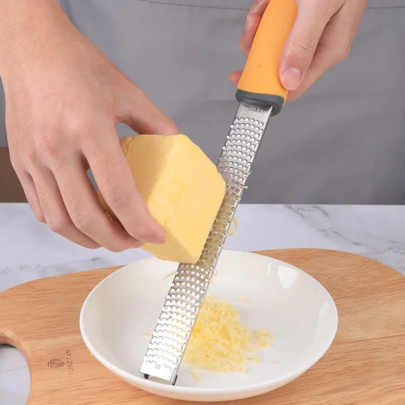 

Stainless Steel Cheese Chocolate Grater Anti-slip Handle Grater Garlic Lemon Fruit Grater Kitchen Food Powder Crumbs Make Tools