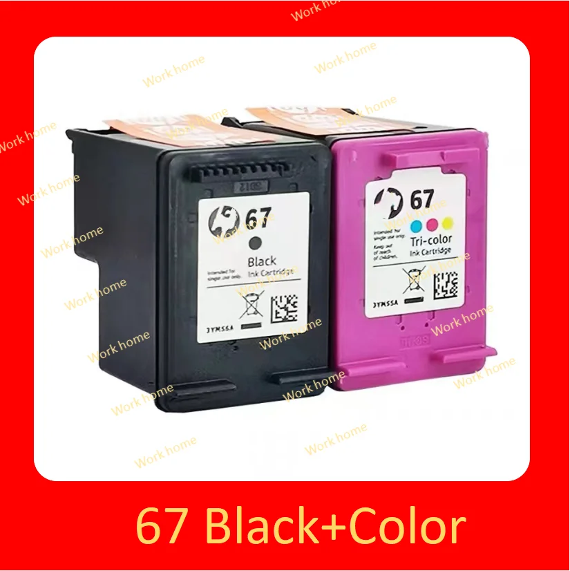 Original Genuine HP 67 Black Colour Ink Cartridge For 6052 6055 6058 6075 6452 6455 6458 1255