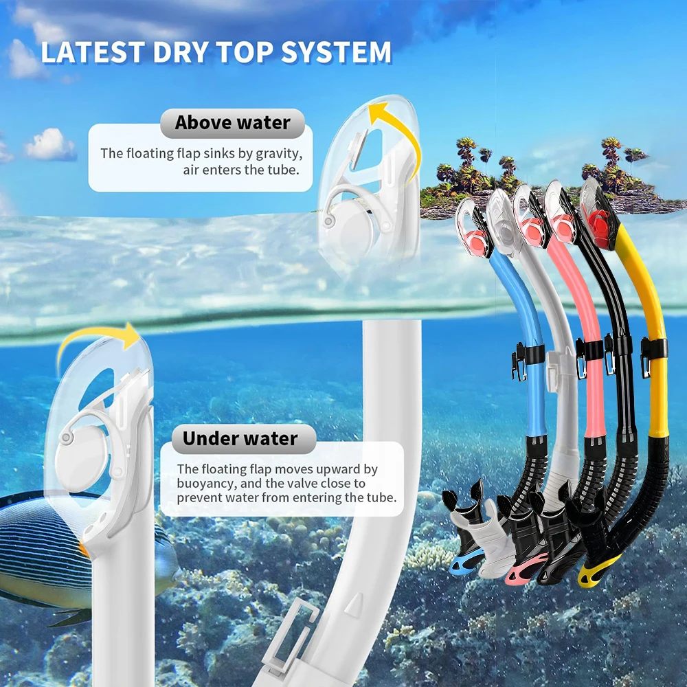 Diving Swimming Equipment 2025 Snorkeling New Adult  Scuba Diving Scuba Diving Snorkel Full Dry Tube Head Snorkel